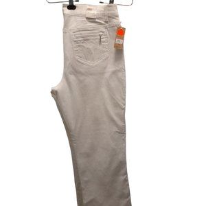 White Cotton Ginny Bootcut pants